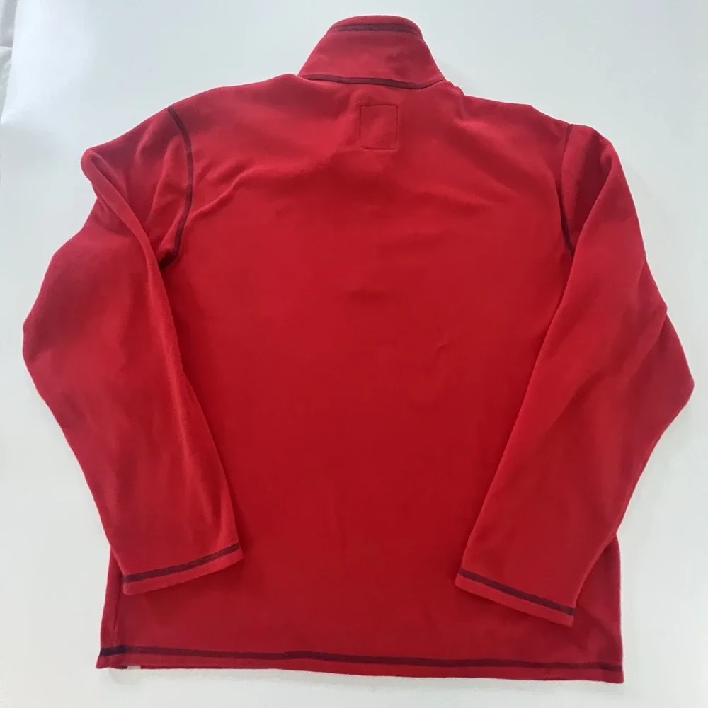 The North Face Mens Large Red Polartec Classic Fleece 1/4 Zip Pullover